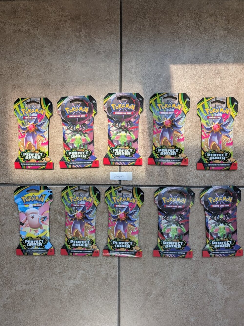 Pokemon TGC Mega Evolutions Perfect Order Sleeved 10 Booster Packs Sealed Cards
